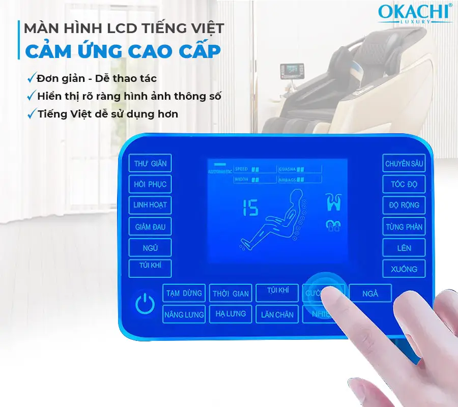 Ghế massage toàn thân OKACHI 4D JP-I65 cao cấp