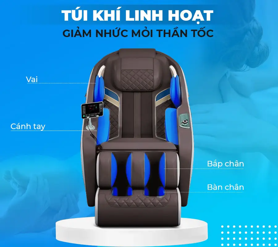 Ghế massage toàn thân OKACHI 4D JP-I65 cao cấp