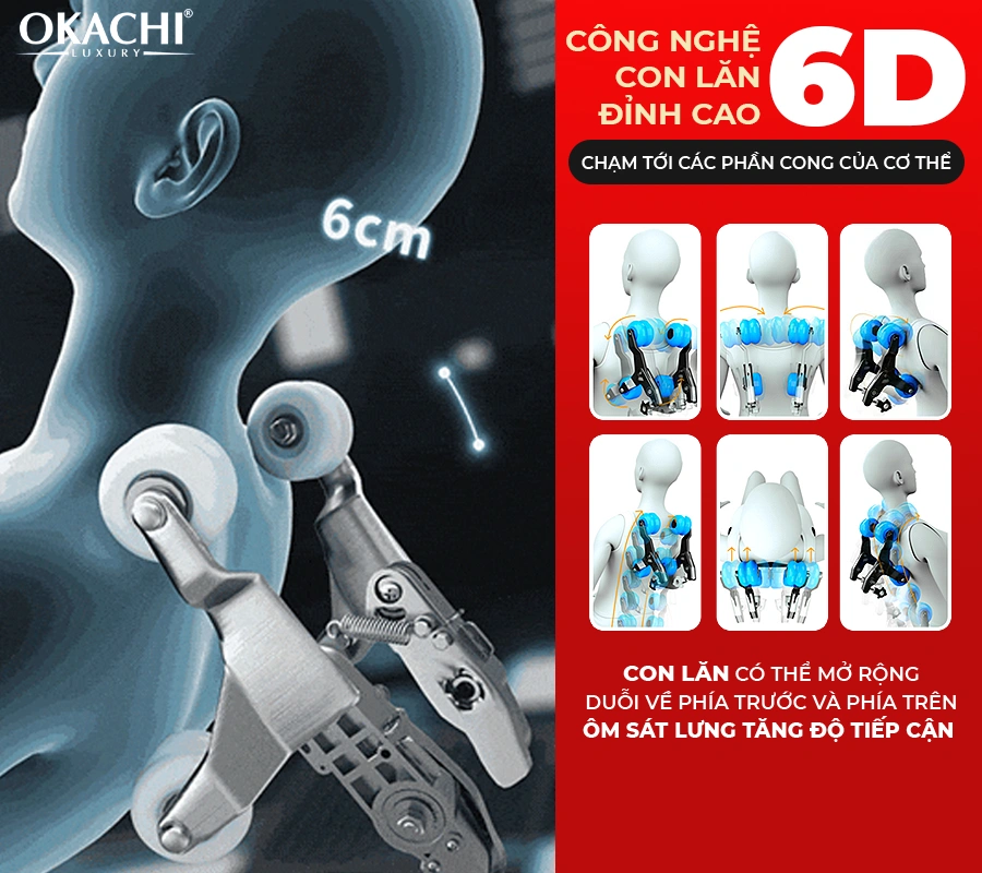 Ghế massage toàn thân OKACHI JP-I68/V7 cao cấp