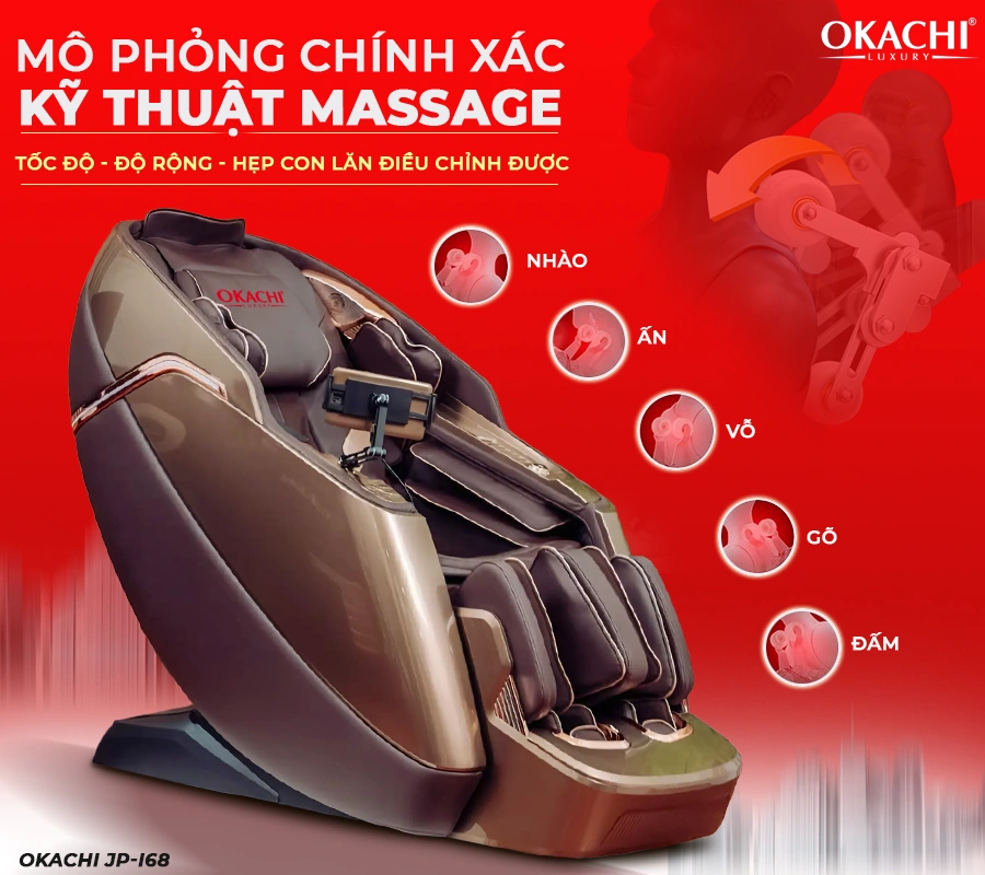 Ghế massage toàn thân OKACHI JP-I68/V7 cao cấp