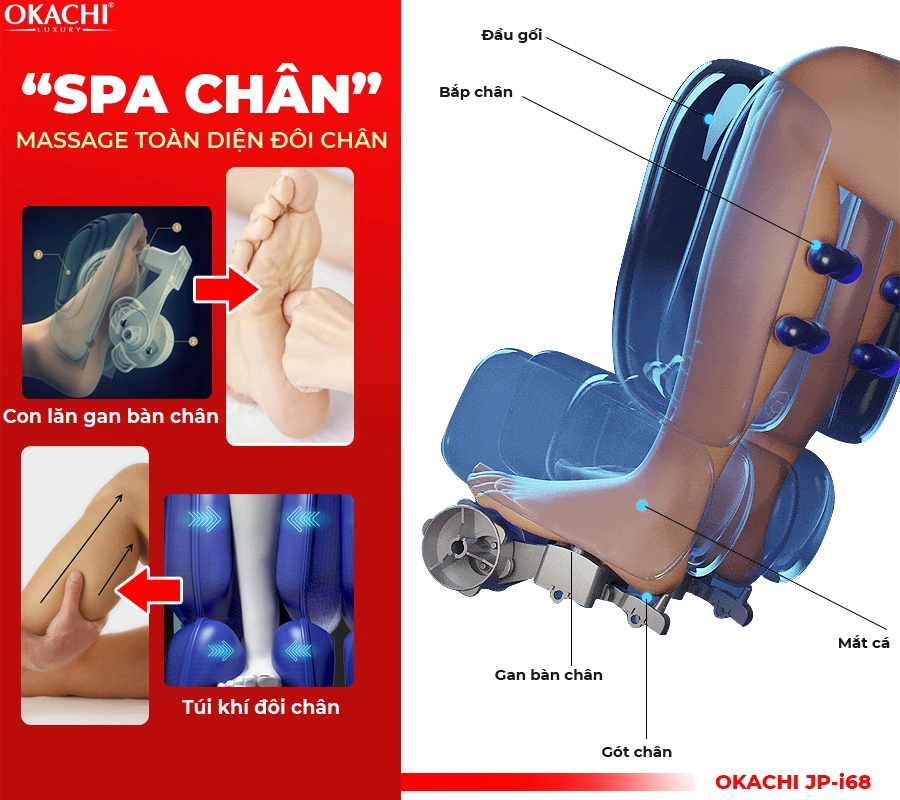 Ghế massage toàn thân OKACHI JP-I68/V7 cao cấp