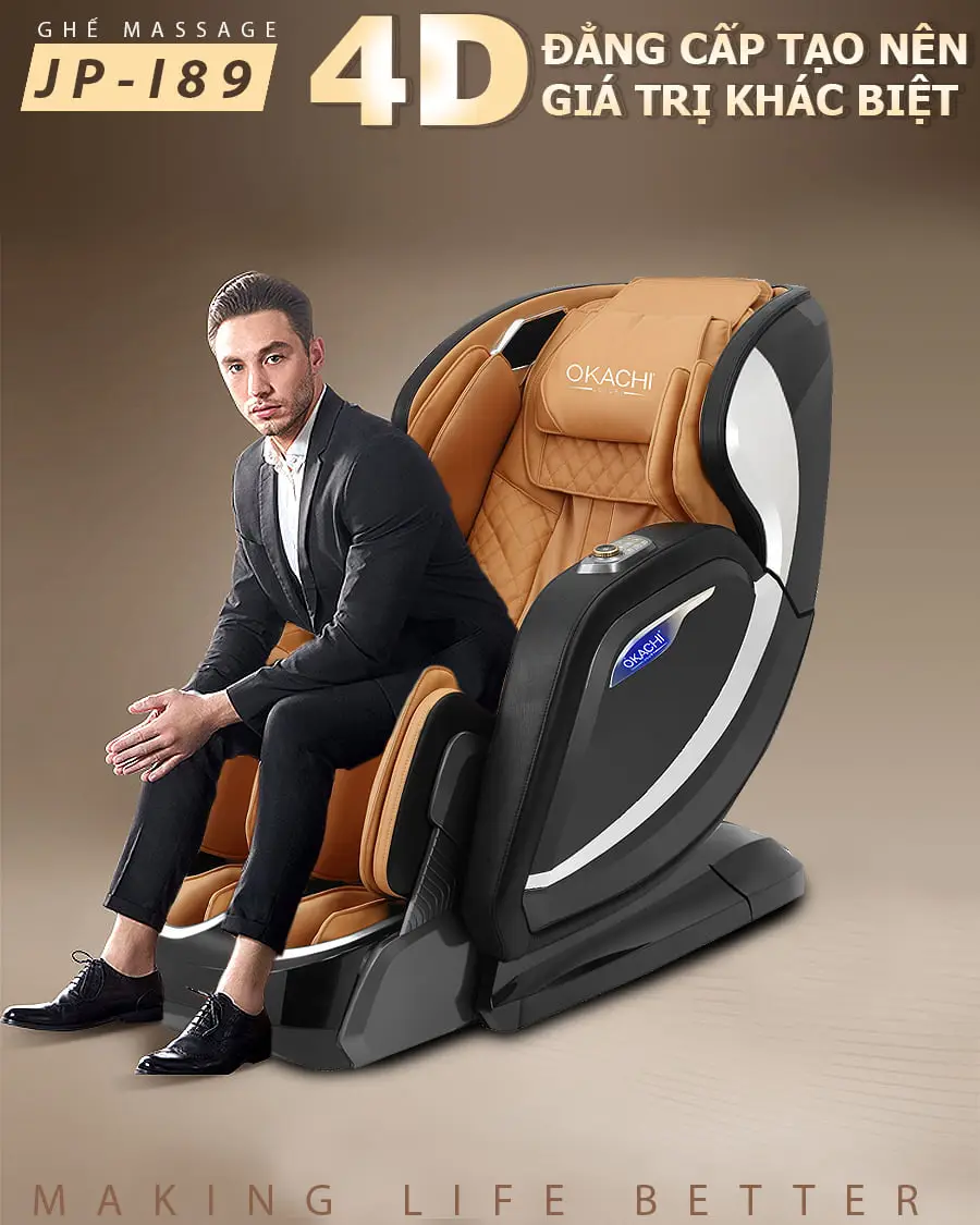 Ghế massage toàn thân OKACHI Luxury 4D JP-I89 (Cao cấp)