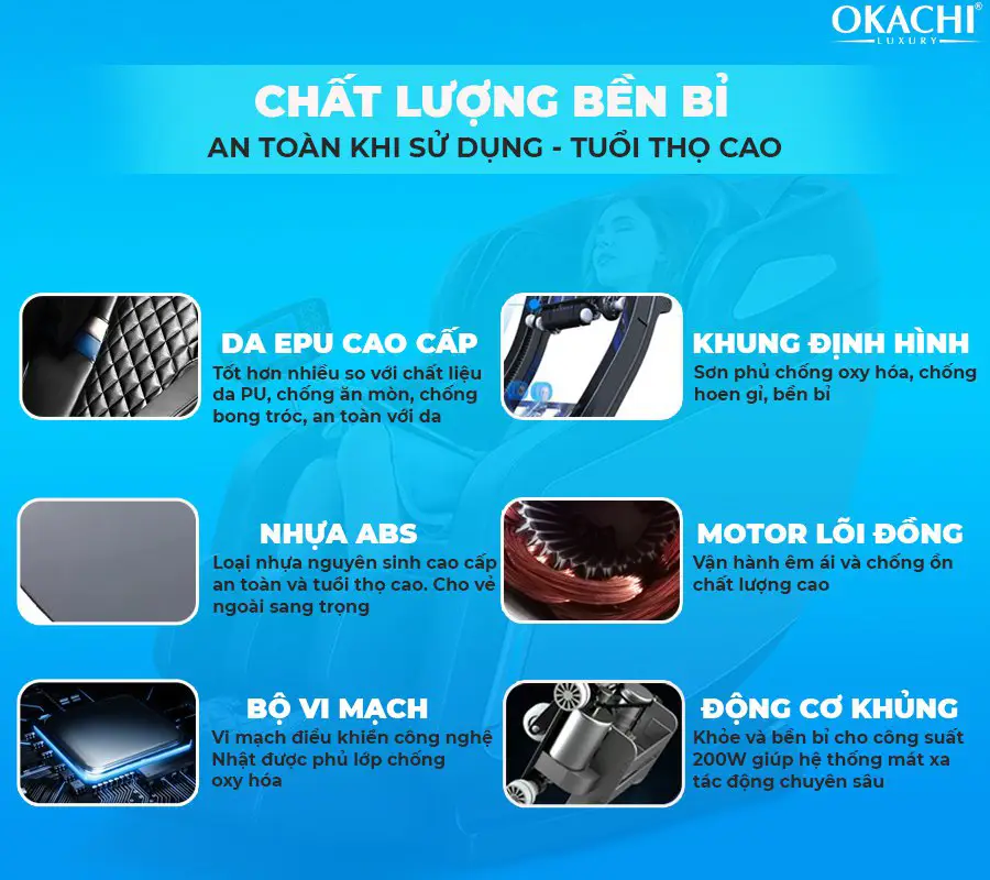 Ghế massage toàn thân OKACHI LUXURY Star JP-I9