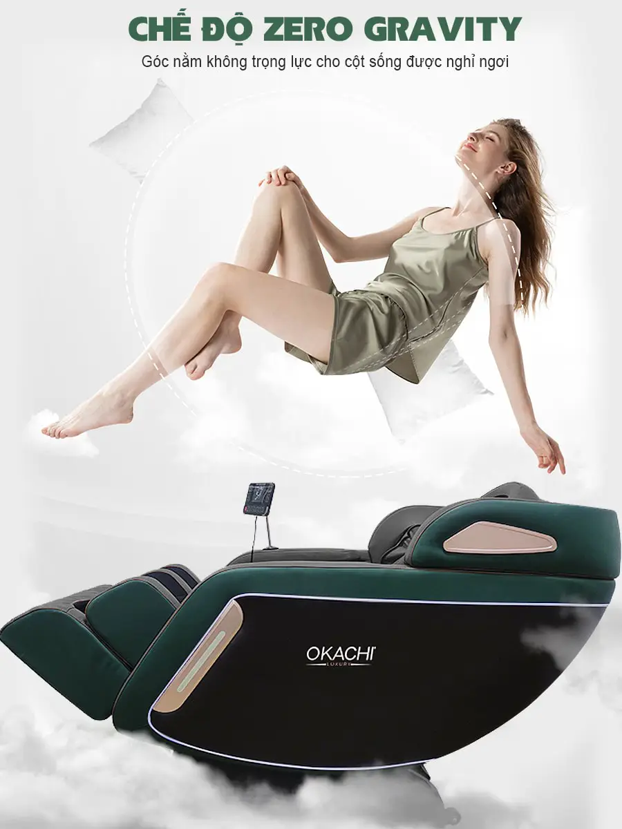 Ghế massage toàn thân OKACHI Luxury Star JP-i9 xanh