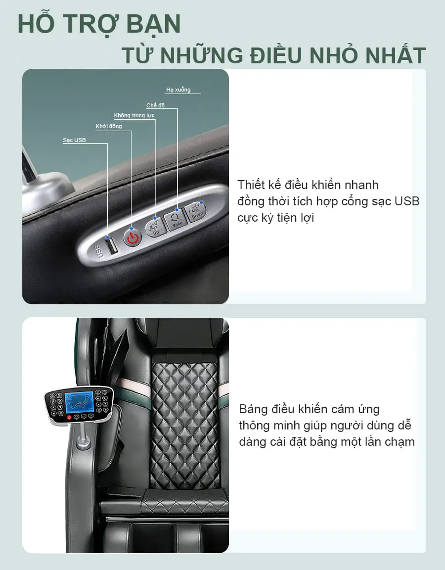 Ghế massage toàn thân OKACHI Luxury Star JP-i9 xanh