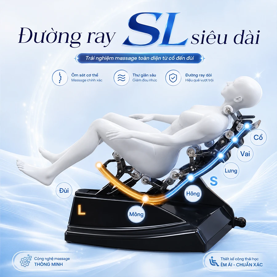 Ghế massage toàn thân OKACHI LUXURY JP-I99 ( Nâu Vàng)