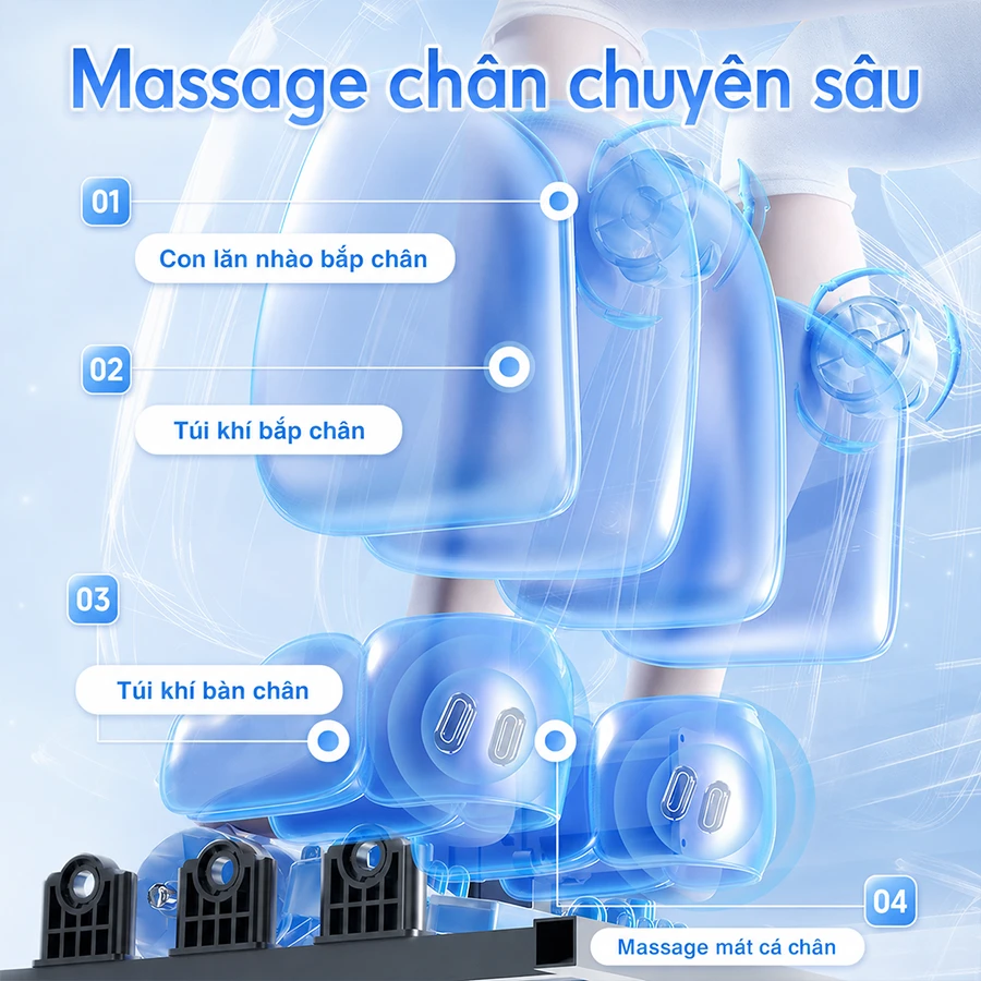Ghế massage toàn thân OKACHI LUXURY JP-I99 ( Nâu Vàng)