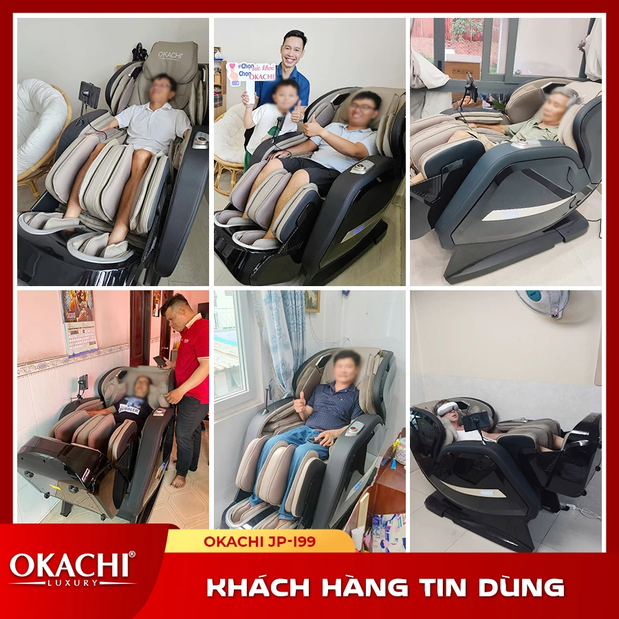 Ghế massage toàn thân OKACHI LUXURY JP-I99 (màu nâu đen)