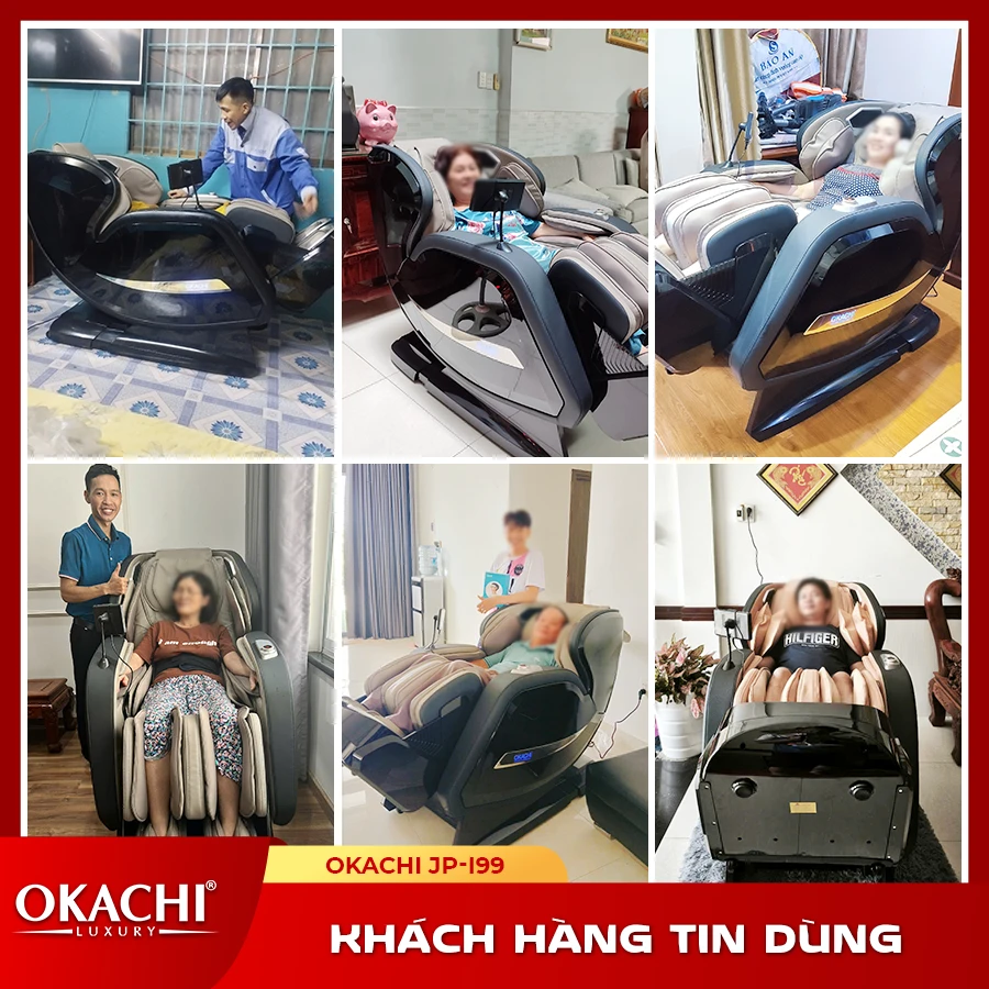 Ghế massage toàn thân OKACHI LUXURY JP-I99 (màu nâu đen)