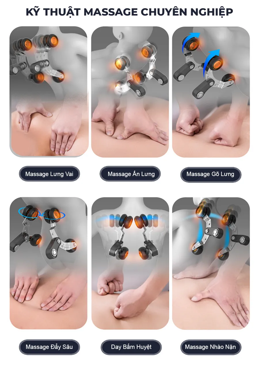 Ghế massage toàn thân OKACHI LUXURY JP-I99 ( Nâu Vàng)
