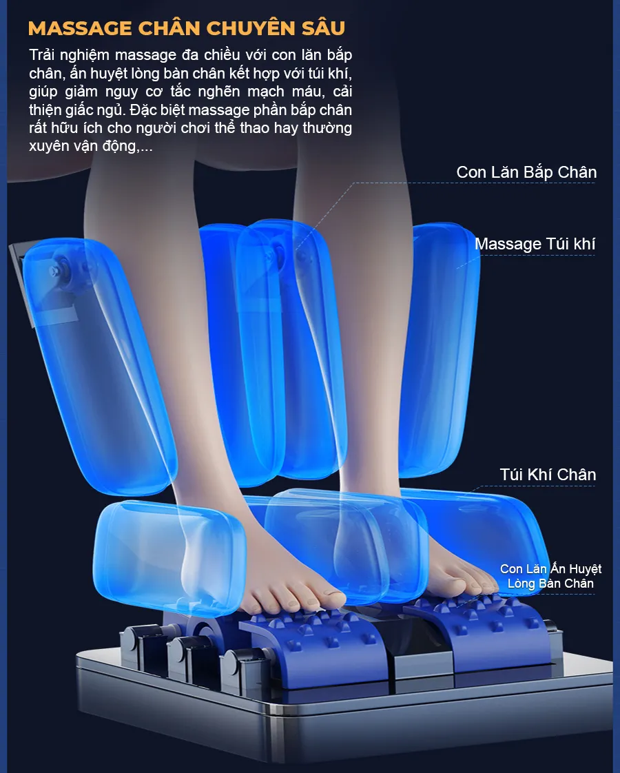 Ghế massage toàn thân OKACHI LUXURY JP-I99 ( Nâu Vàng)