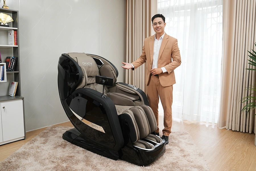 Ghế massage toàn thân OKACHI LUXURY JP-I99 (màu nâu đen)