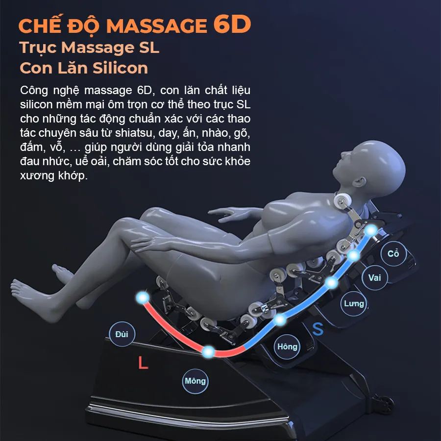 Ghế massage toàn thân OKACHI LUXURY JP-I99 ( Nâu Vàng)