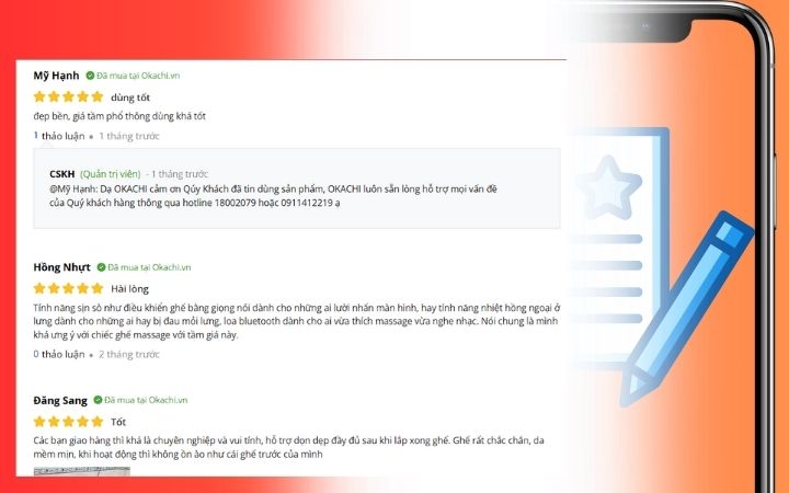 Đánh giá khách hàng khi mua hàng