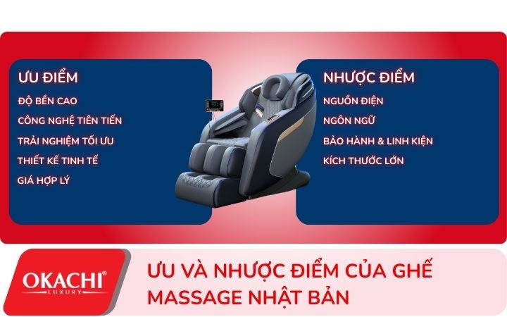 ưu và nhược điểm của ghế massage nhật bản
