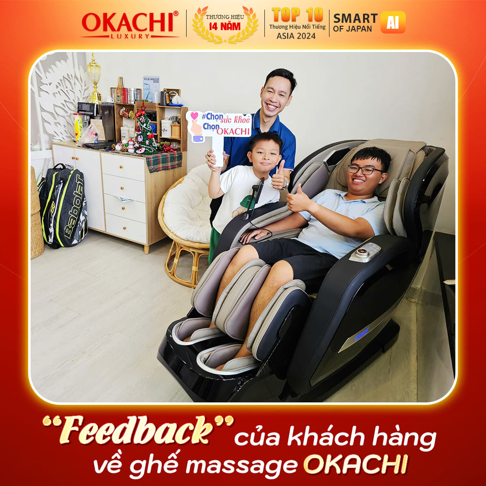 đánh giá khách hàng về ghế massage okachi 2