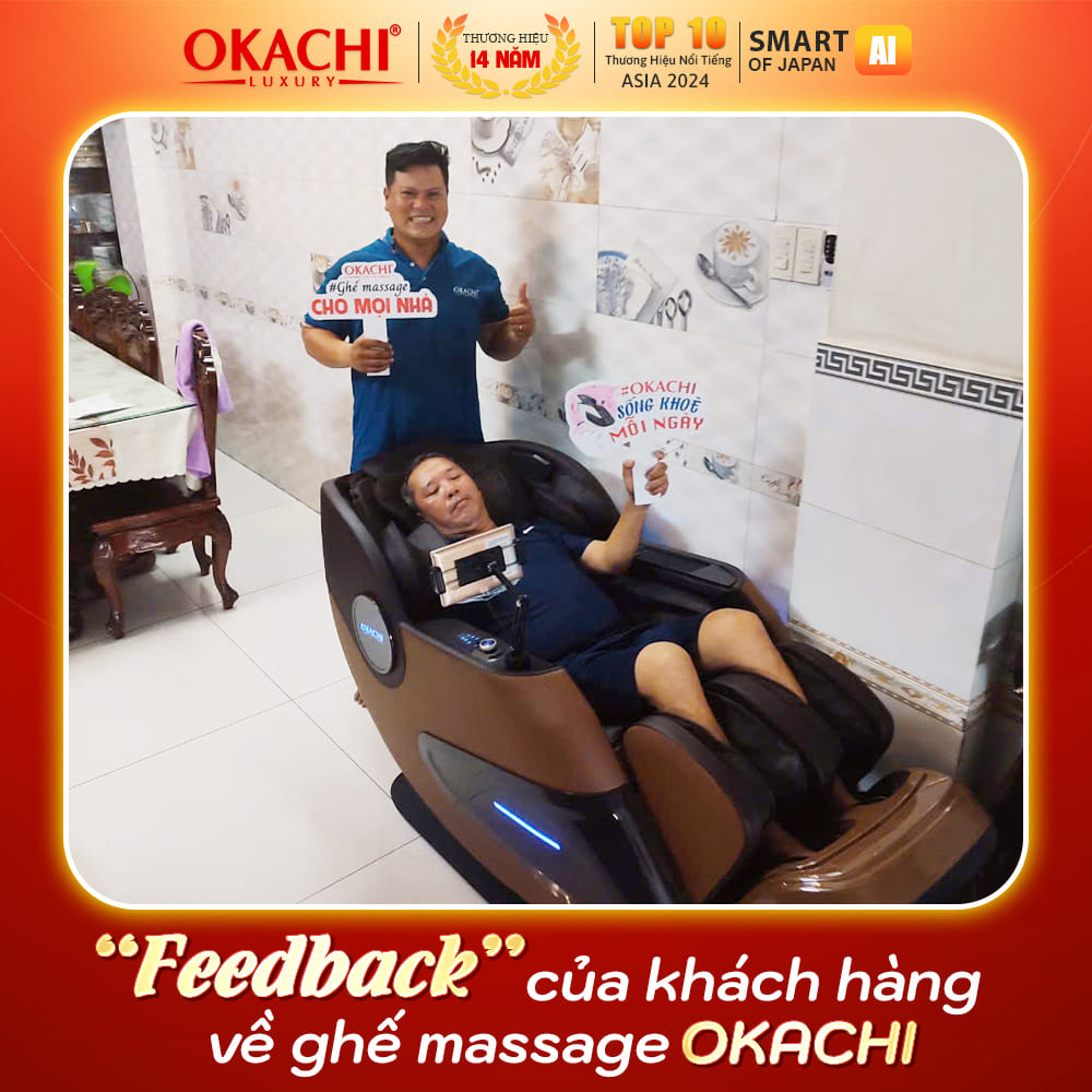 đánh giá khách hàng về ghế massage okachi 4