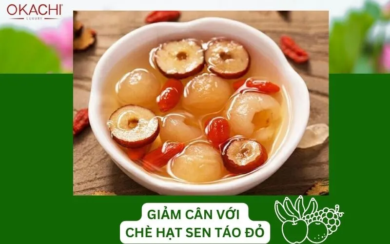 Giảm cân nhanh chóng với cháo gạo lứt hạt sen