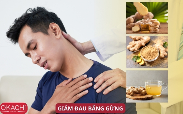 Giã gừng đắp giảm đau
