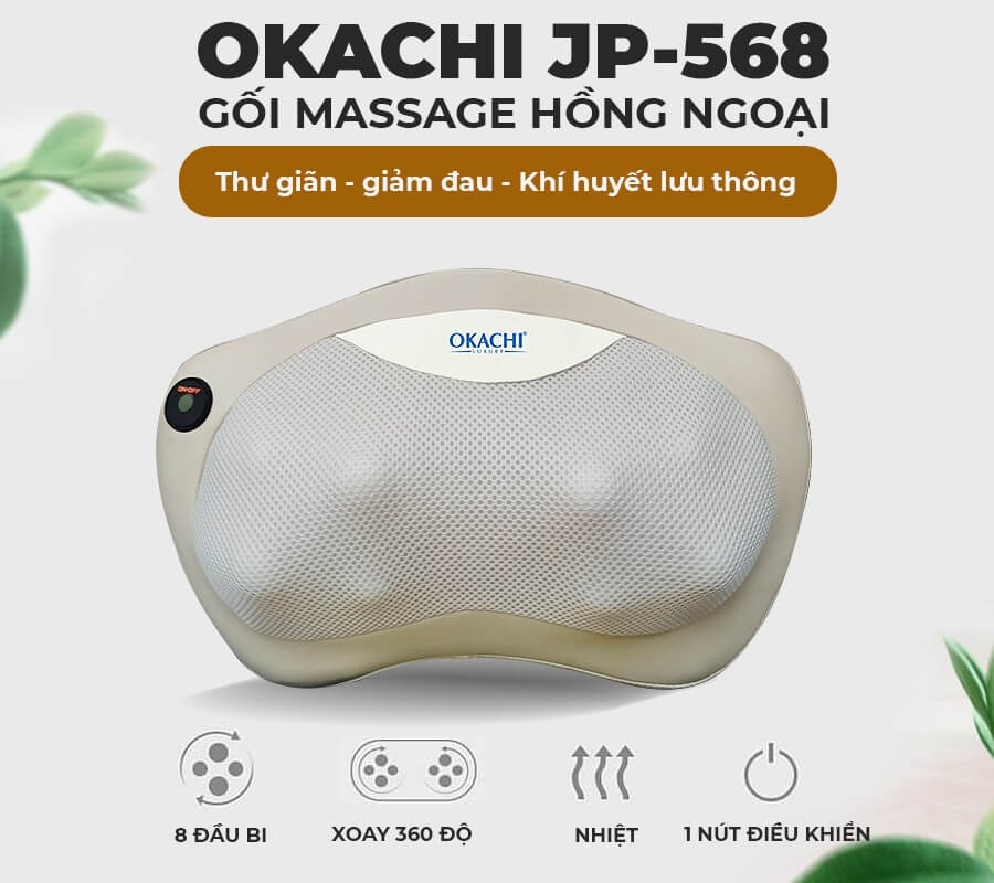 gối mát xa hồng ngoại