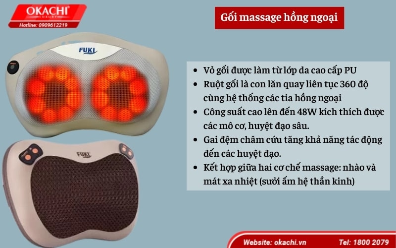 Gối massage hồng ngoại