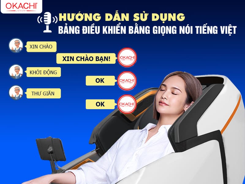 Hướng dẫn điều khiển ghế massage bằng giọng nói