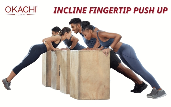 Bài tập cẳng tay tại nhà Incline Fingertip Push Up