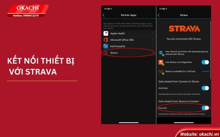 kết nối thiết bị với ứng dụng Strava