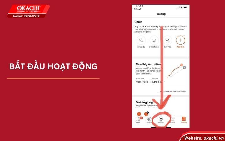 sử dụng app Strava 