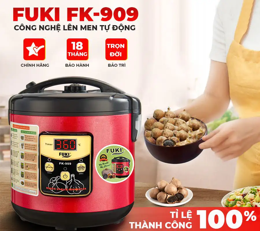 Máy làm tỏi đen Fuki FK-909 dòng cao cấp loại 5L (đỏ mận)