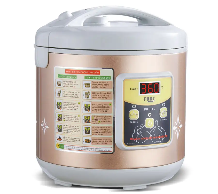 Máy làm tỏi đen Fuki FK-910 hoa văn - 6L (Vàng Gold)