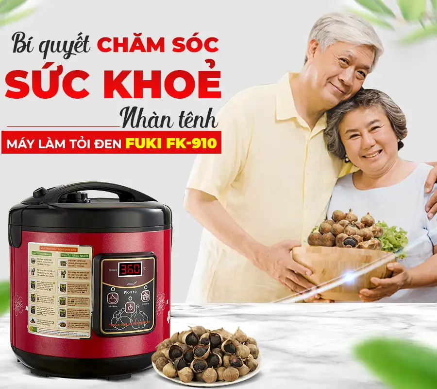 Máy làm tỏi đen FUKI FK-910 hoa văn - 6L (đỏ mận)