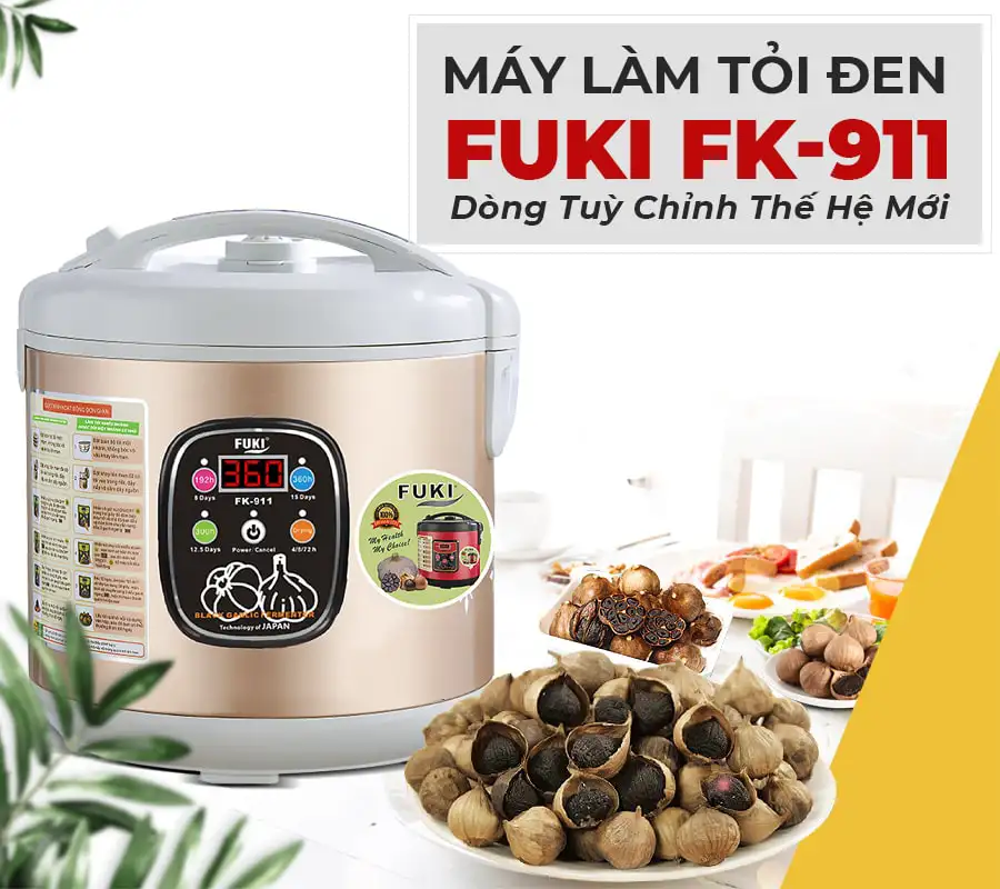 Máy làm tỏi đen Nhật Bản Fuki 6L FK-911 dòng tuỳ chỉnh (Vàng Gold)
