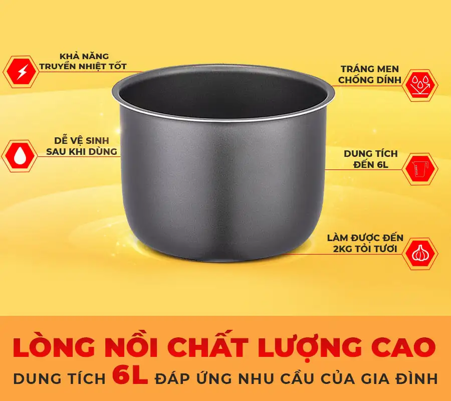 Máy làm tỏi đen Nhật Bản Fuki 6L FK-911 dòng tuỳ chỉnh (đỏ mận)