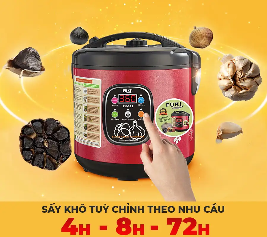 Máy làm tỏi đen Nhật Bản Fuki 6L FK-911 dòng tuỳ chỉnh (đỏ mận)