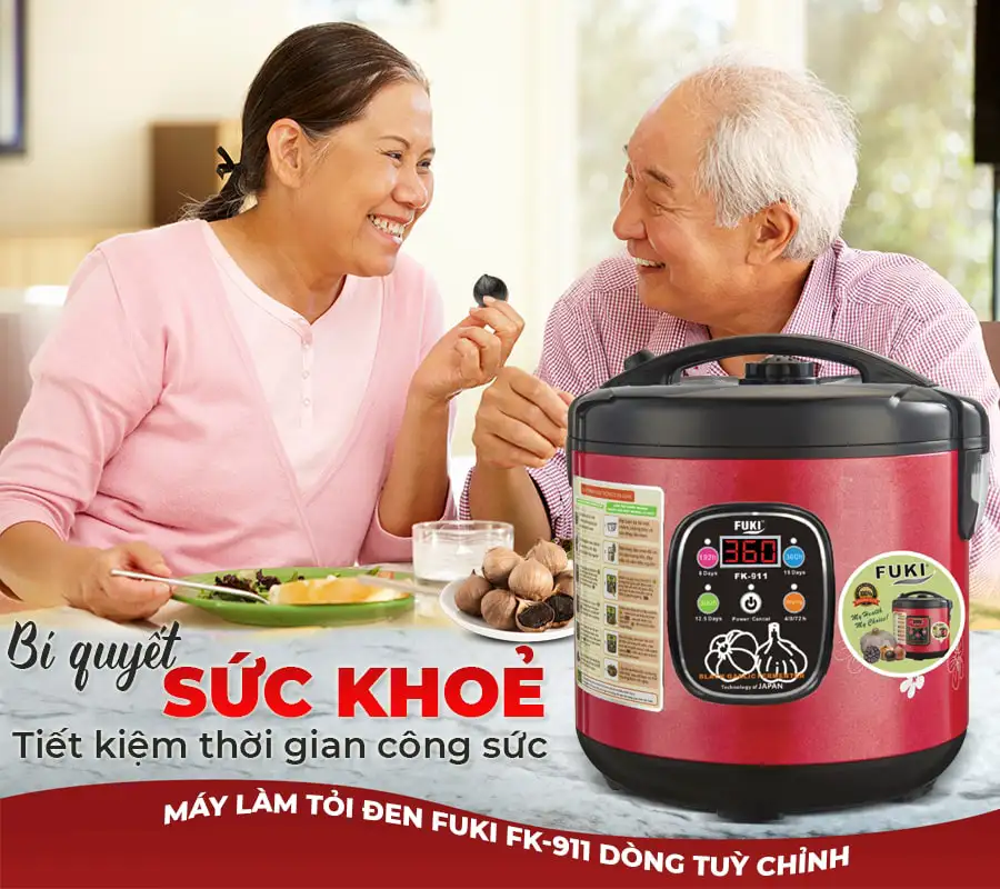 Máy làm tỏi đen Nhật Bản Fuki 6L FK-911 dòng tuỳ chỉnh (đỏ mận)