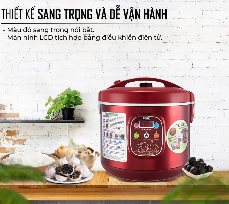 Máy làm tỏi đen FUKI FK-920 loại 8L (đỏ mận)