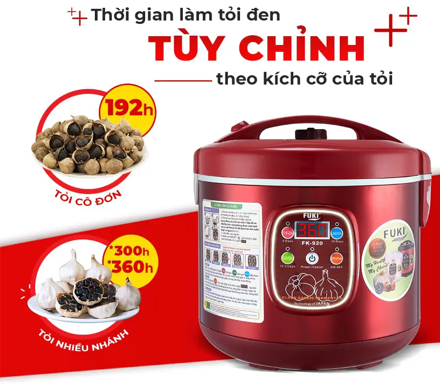 Máy làm tỏi đen FUKI FK-920 loại 8L (đỏ mận)