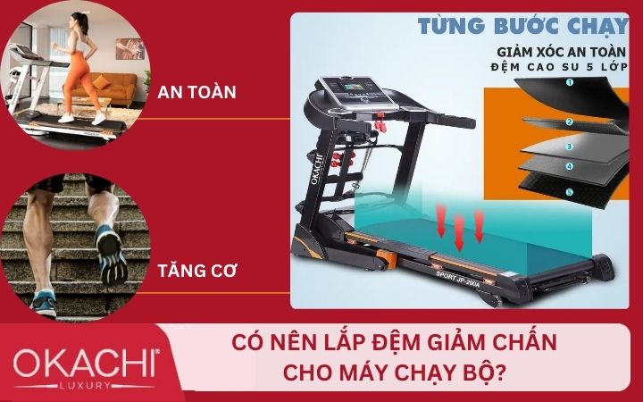 Máy chạy bộ có đệm giảm chấn 