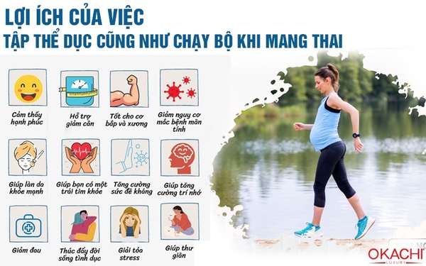 Lợi ích của việc tập thể dục chũng như chạy bộ khi mang thai