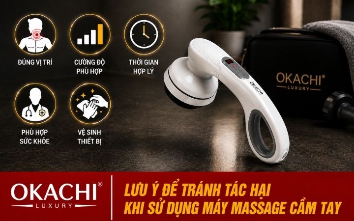 lưu ý để tránh tác hại khi sử dụng máy massage cầm tay