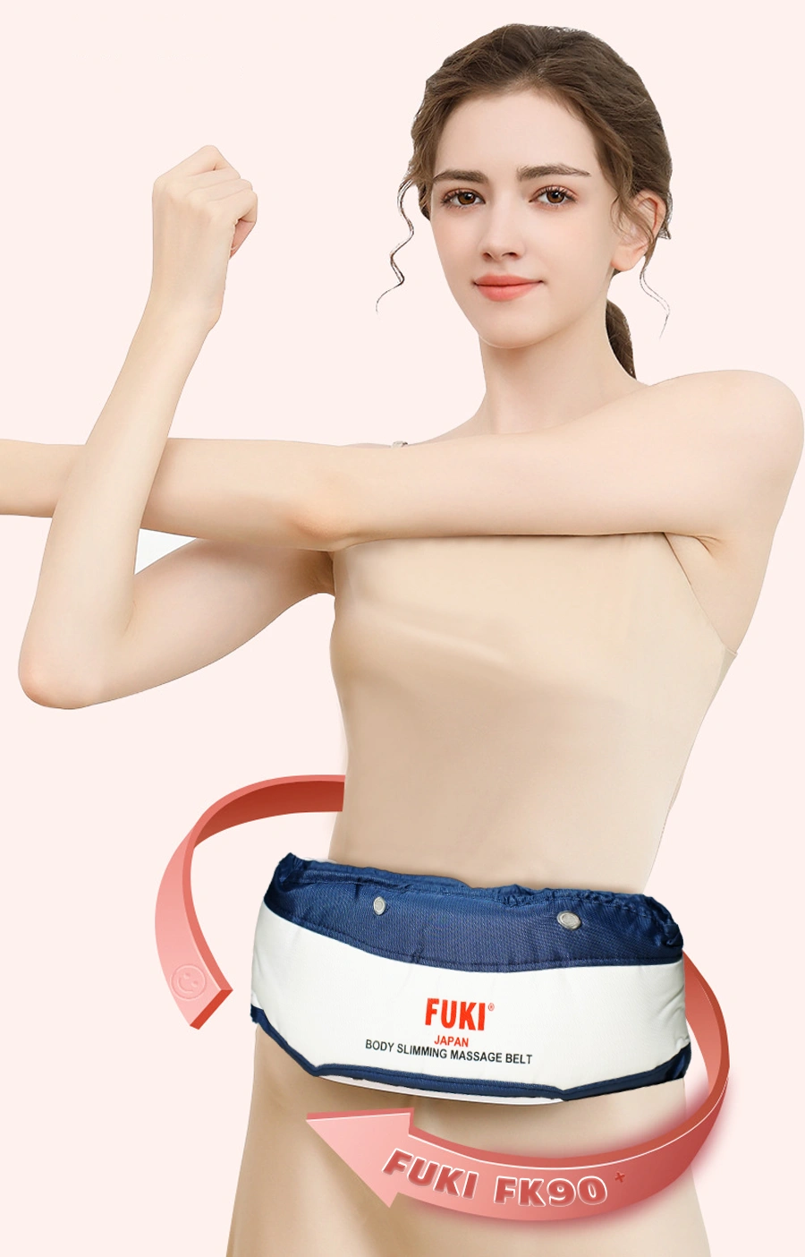 Máy massage bụng FUKI Nhật Bản FK90 Vải Dù dòng cao cấp (xanh đen)