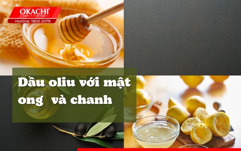 Dầu oliu với mật ong và chanh