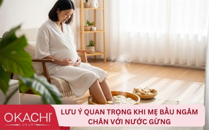 Những lưu ý quan trọng khi mẹ bầu ngâm chân với nước gừng