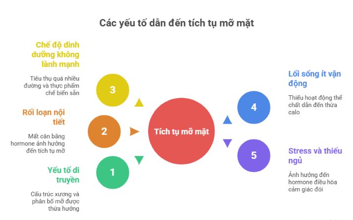 các yêu tố làm tích tụ mỡ ở mặt
