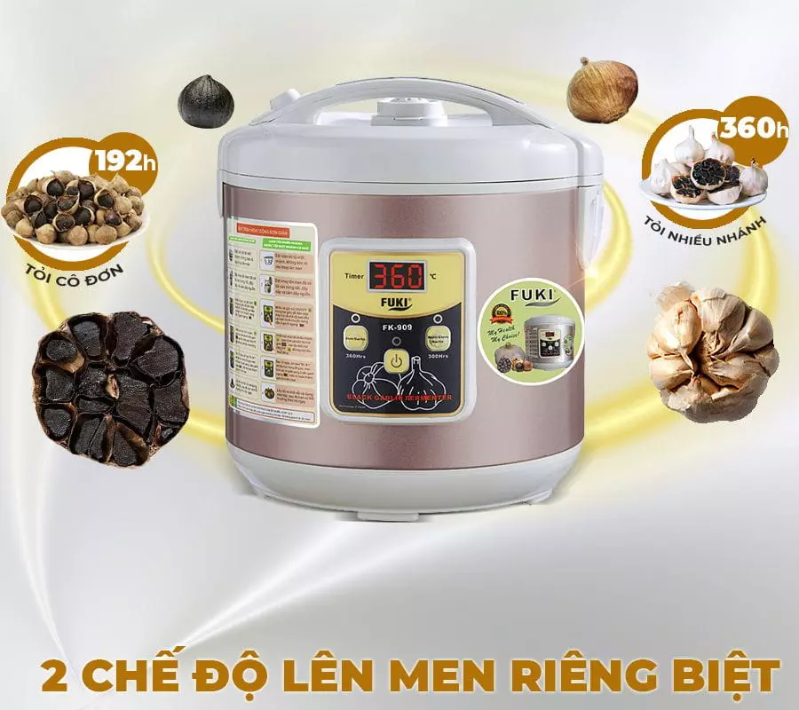 Máy làm tỏi đen Fuki FK-909 dòng cao cấp loại 5L (tím bạc)