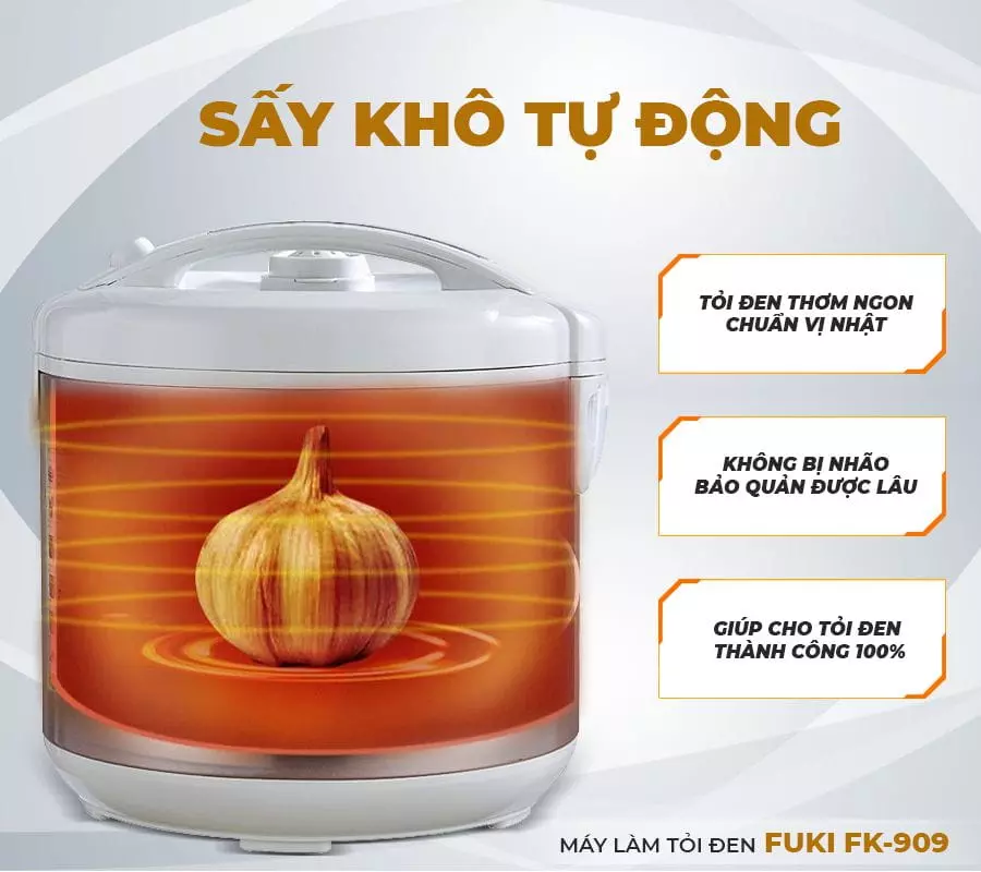 Máy làm tỏi đen Fuki FK-909 dòng cao cấp loại 5L (tím bạc)