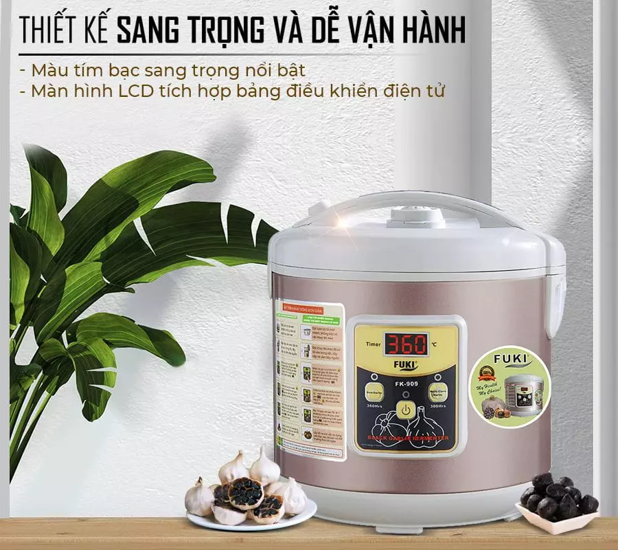 Máy làm tỏi đen Fuki FK-909 dòng cao cấp loại 5L (tím bạc)