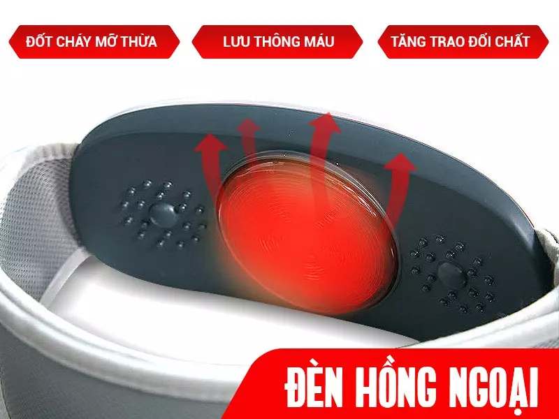 Máy massage bụng rung lắc hồng ngoại Okachi JP-95DC Plus pin sạc