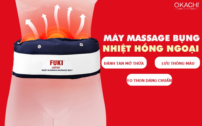 Máy massage bụng nhiệt hồng ngoại 